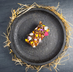 Lamb Baharat with Fermented Onion Flower